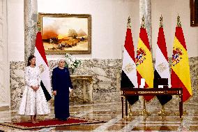 Spanish Royals Recieved by President Abdelfatah El Sisi - Cairo