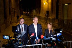 Place Publique Party leaves after a meeting with French PM  - Paris AJ