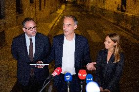 Place Publique Party leaves after a meeting with French PM  - Paris AJ