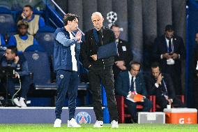 Luis Enrique At Champions League Match PSG vs Atalanta - Paris