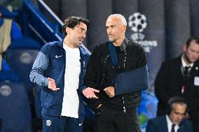 Luis Enrique At Champions League Match PSG vs Atalanta - Paris