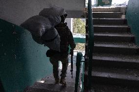 Ukraine War Civilians Evacuation - Kostyantynivka