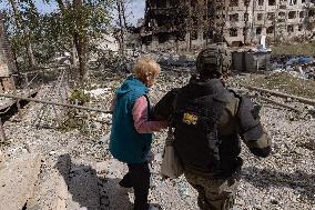 Ukraine War Civilians Evacuation - Kostyantynivka