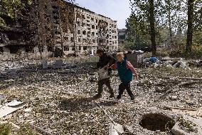 Ukraine War Civilians Evacuation - Kostyantynivka