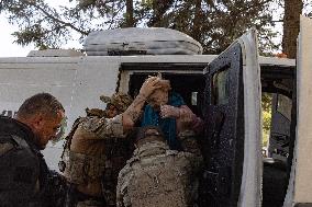 Ukraine War Civilians Evacuation - Kostyantynivka