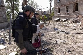 Ukraine War Civilians Evacuation - Kostyantynivka