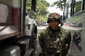 Colombian Military and Police join forces in the midst of attacks alleged to be from FARC-EP Dissident groups
