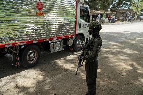 Colombian Military and Police join forces in the midst of attacks alleged to be from FARC-EP Dissident groups