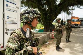 Colombian Military and Police join forces in the midst of attacks alleged to be from FARC-EP Dissident groups
