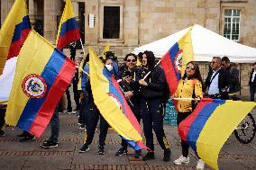 Athletes demonstrate Against Cut in the 2026 Budget of Colombia's Ministery of Sports