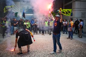 Railway Unions Protesters Inside Bercy - Paris