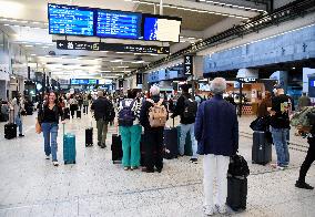 Transport Strike At Montparnasse Railway Station - Paris