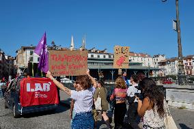 Demonstration Against France's National Budget - Bayonne