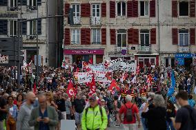 Demonstration Against France's National Budget - Bayonne
