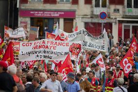 Demonstration Against France's National Budget - Bayonne