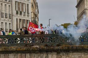 Demonstration Against France's National Budget - Bayonne