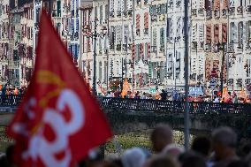Demonstration Against France's National Budget - Bayonne