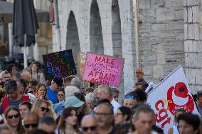 Demonstration Against France's National Budget - Bayonne