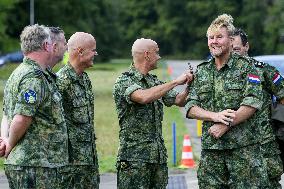 King Willem-Alexander At Falcon Leap Exercise - Eindhoven