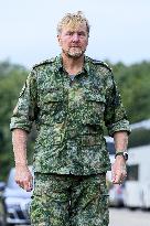 King Willem-Alexander At Falcon Leap Exercise - Eindhoven