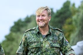 King Willem-Alexander At Falcon Leap Exercise - Eindhoven