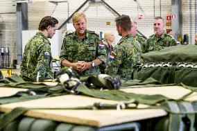 King Willem-Alexander At Falcon Leap Exercise - Eindhoven
