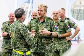 King Willem-Alexander At Falcon Leap Exercise - Eindhoven