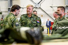 King Willem-Alexander At Falcon Leap Exercise - Eindhoven
