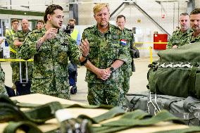 King Willem-Alexander At Falcon Leap Exercise - Eindhoven