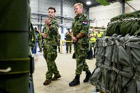 King Willem-Alexander At Falcon Leap Exercise - Eindhoven