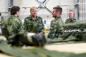 King Willem-Alexander At Falcon Leap Exercise - Eindhoven
