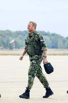 King Willem-Alexander At Falcon Leap Exercise - Eindhoven