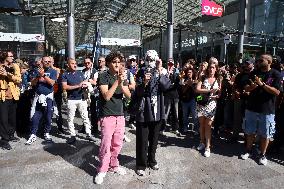 Transport Strike At Gare Du Nord Railway Station - Paris