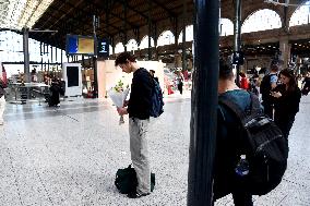 Transport Strike At Gare Du Nord Railway Station - Paris