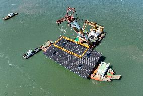 Construction Site of An Offshore Photovoltaic Power Plant - China