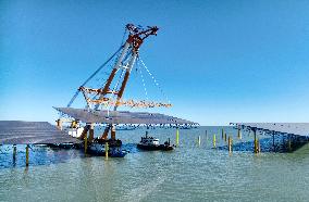 Construction Site of An Offshore Photovoltaic Power Plant - China