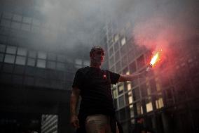 Railway Unions Protesters Inside Bercy - Paris
