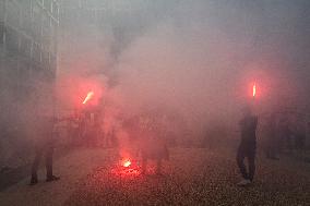 Railway Unions Protesters Inside Bercy - Paris