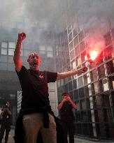 Railway Unions Protesters Inside Bercy - Paris
