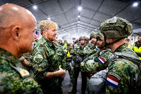 King Willem-Alexander At Falcon Leap Exercise - Eindhoven