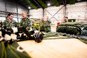 King Willem-Alexander At Falcon Leap Exercise - Eindhoven