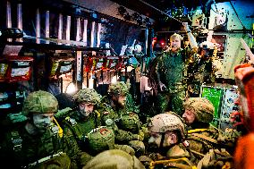 King Willem-Alexander At Falcon Leap Exercise - Eindhoven