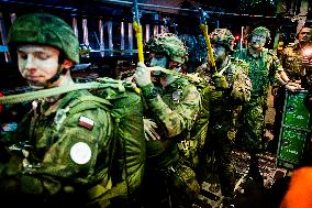 King Willem-Alexander At Falcon Leap Exercise - Eindhoven