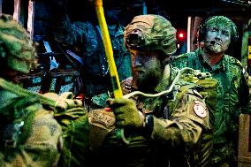 King Willem-Alexander At Falcon Leap Exercise - Eindhoven