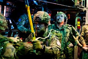 King Willem-Alexander At Falcon Leap Exercise - Eindhoven