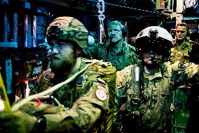 King Willem-Alexander At Falcon Leap Exercise - Eindhoven