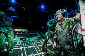 King Willem-Alexander At Falcon Leap Exercise - Eindhoven