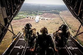 King Willem-Alexander At Falcon Leap Exercise - Eindhoven