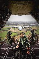 King Willem-Alexander At Falcon Leap Exercise - Eindhoven