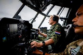 King Willem-Alexander At Falcon Leap Exercise - Eindhoven